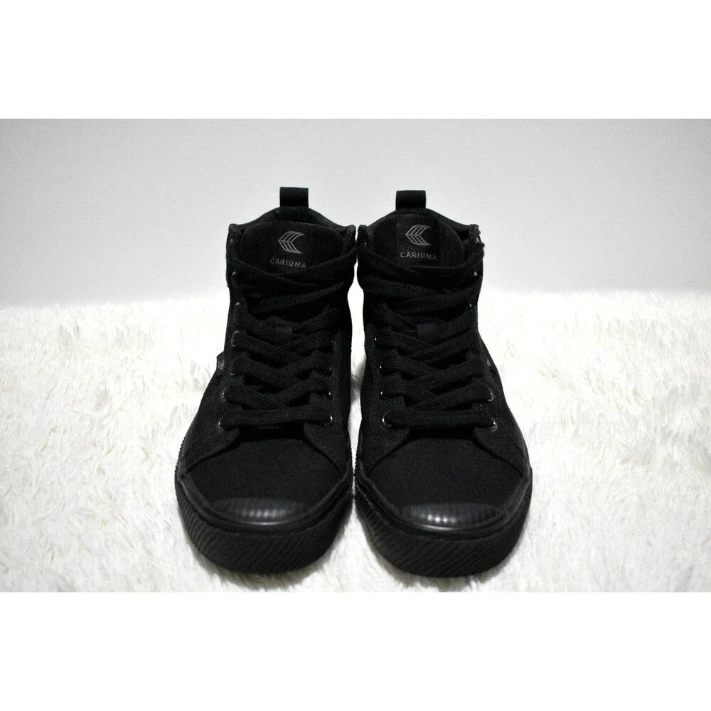 Cariuma OCA Women’s Size 8 High Shoes Trainers Athletic All Black Canvas Sneaker